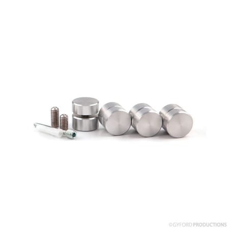 Gyford Décor Round Standoffs, Aluminum Clear Anodized SOK-9-050